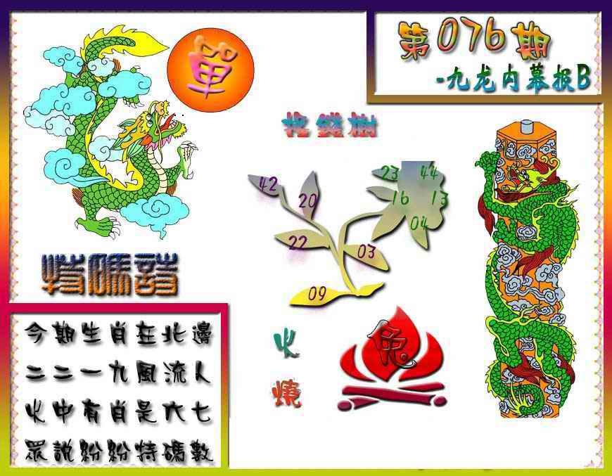 六合彩076期九龙内幕特肖图a
