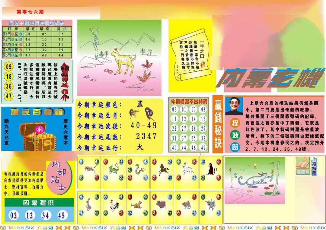 六合彩076期马经内幕A(新图推荐)