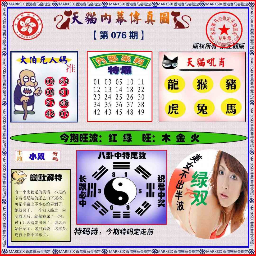 六合彩076期内幕传真图