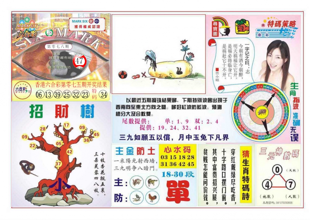 六合彩076期天眼神算