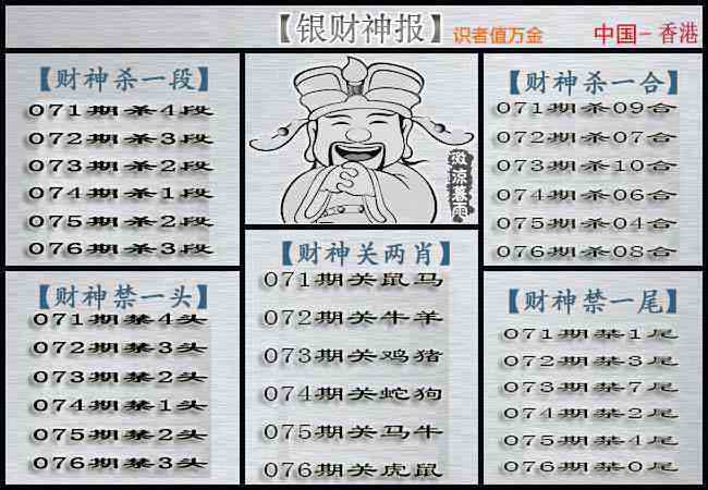 六合彩076期银财神