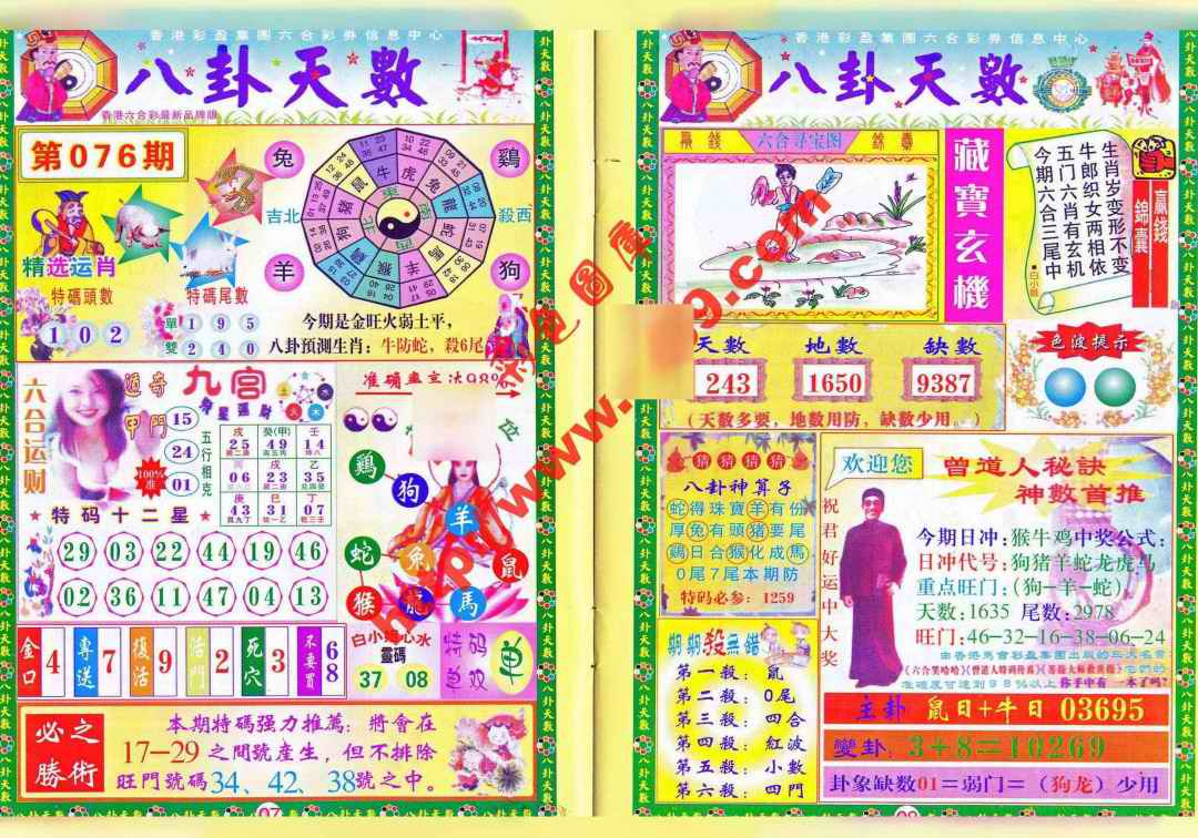 六合彩076期八卦天数