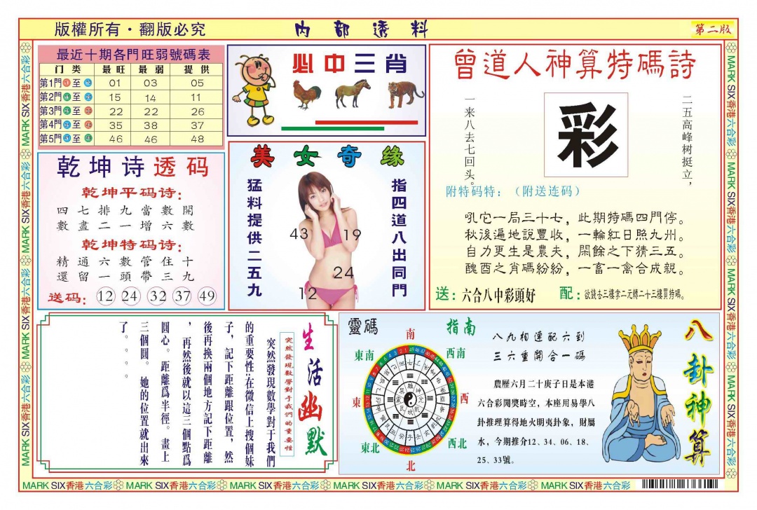 六合彩077期内部透料B(新图)