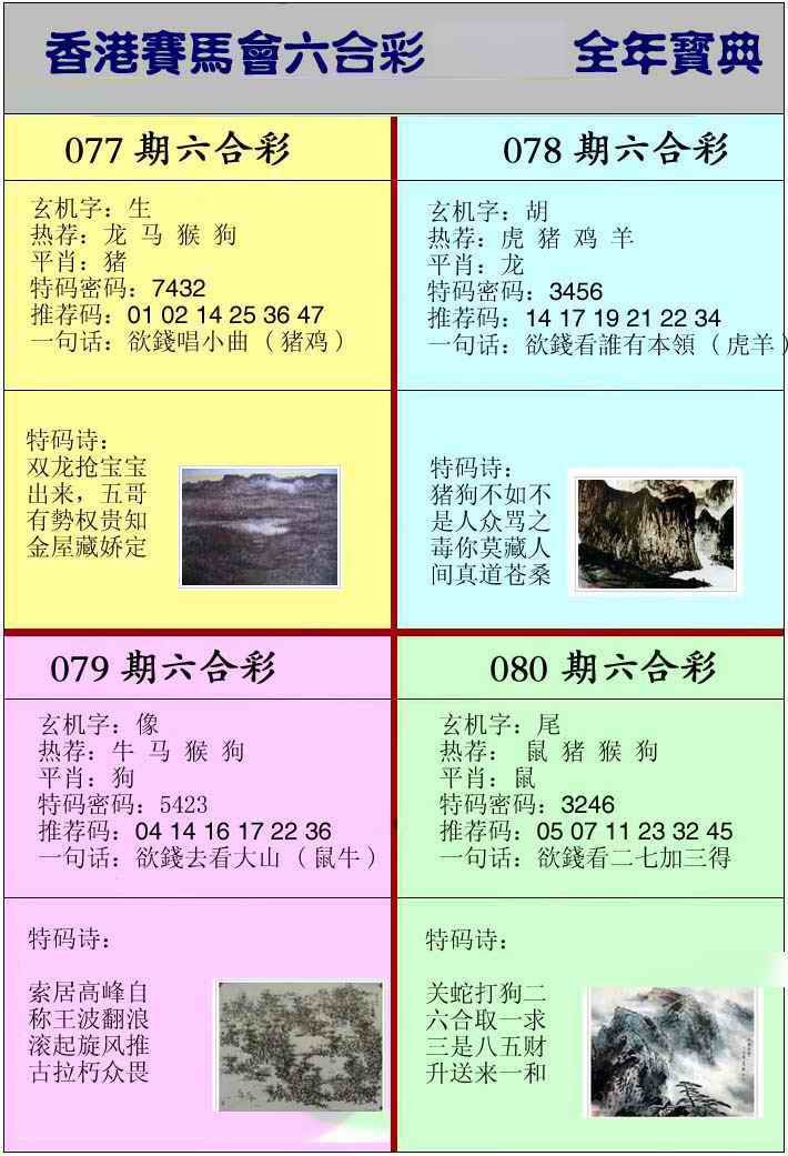 六合彩077期香港挂牌宝典