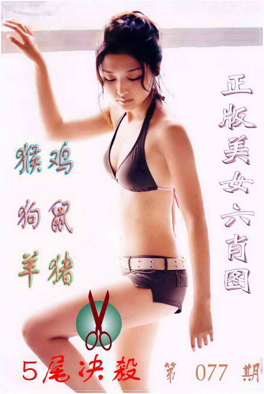 六合彩077期美女六肖图B