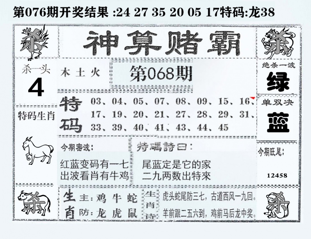 六合彩077期神算赌霸