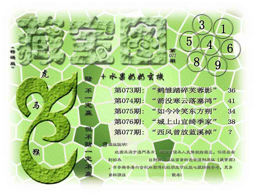 六合彩077期藏宝图(正版)
