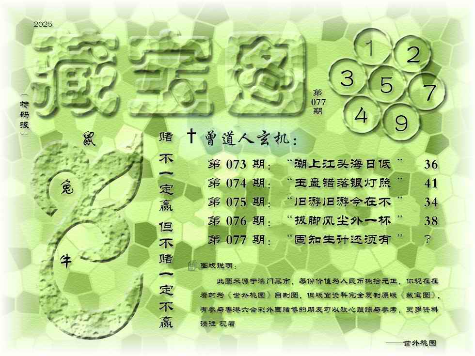 六合彩077期藏宝图