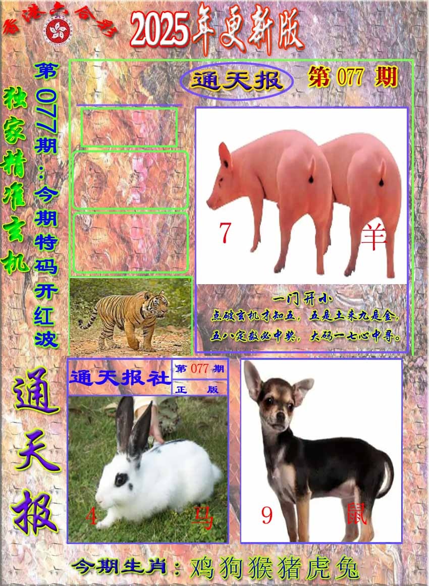 六合彩077期新通报