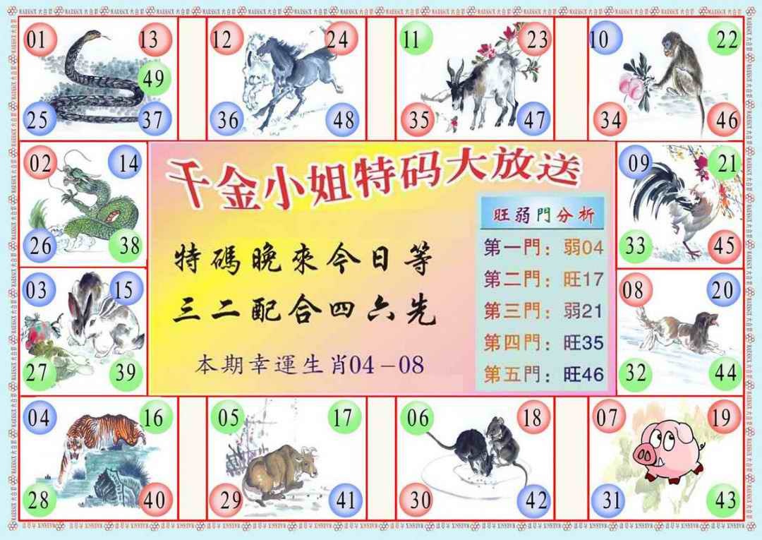 六合彩077期(新版)千金小姐B