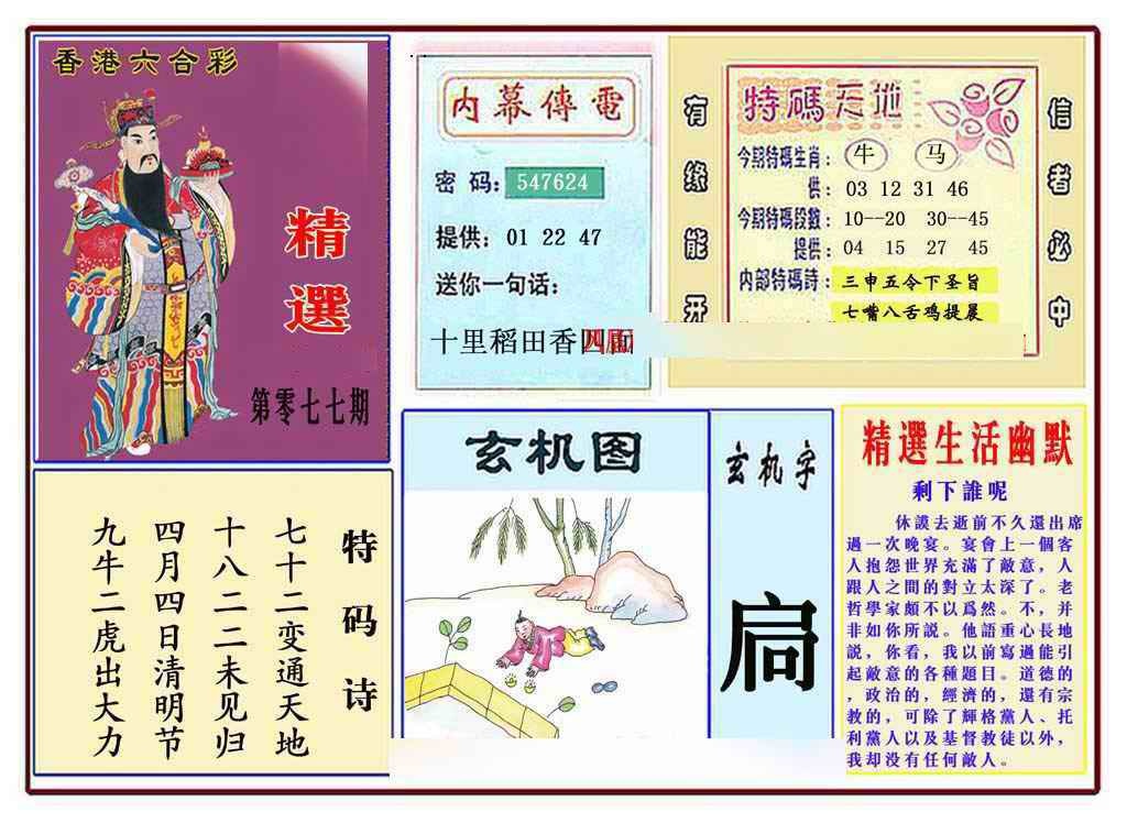 六合彩077期马经精选(新图推荐)