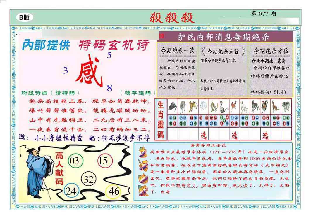 六合彩077期马经杀杀杀B(新图推荐)