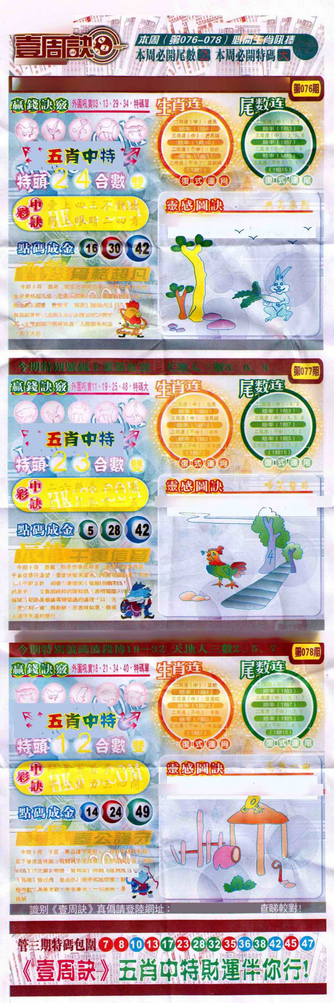 六合彩077期一周决