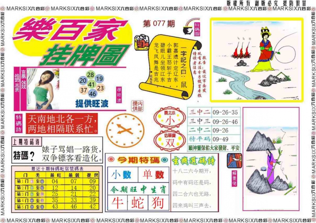 六合彩077期乐百家挂牌图记录