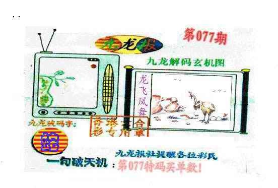 六合彩077期九龙报