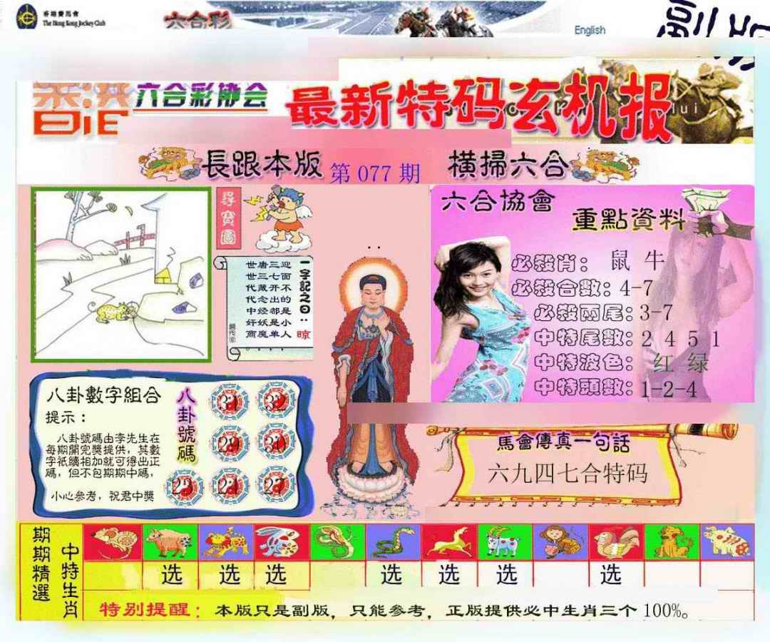 六合彩077期九龙内幕玄机报
