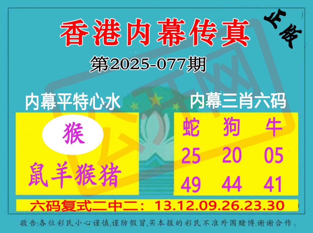 六合彩077期香港内幕传真三肖报