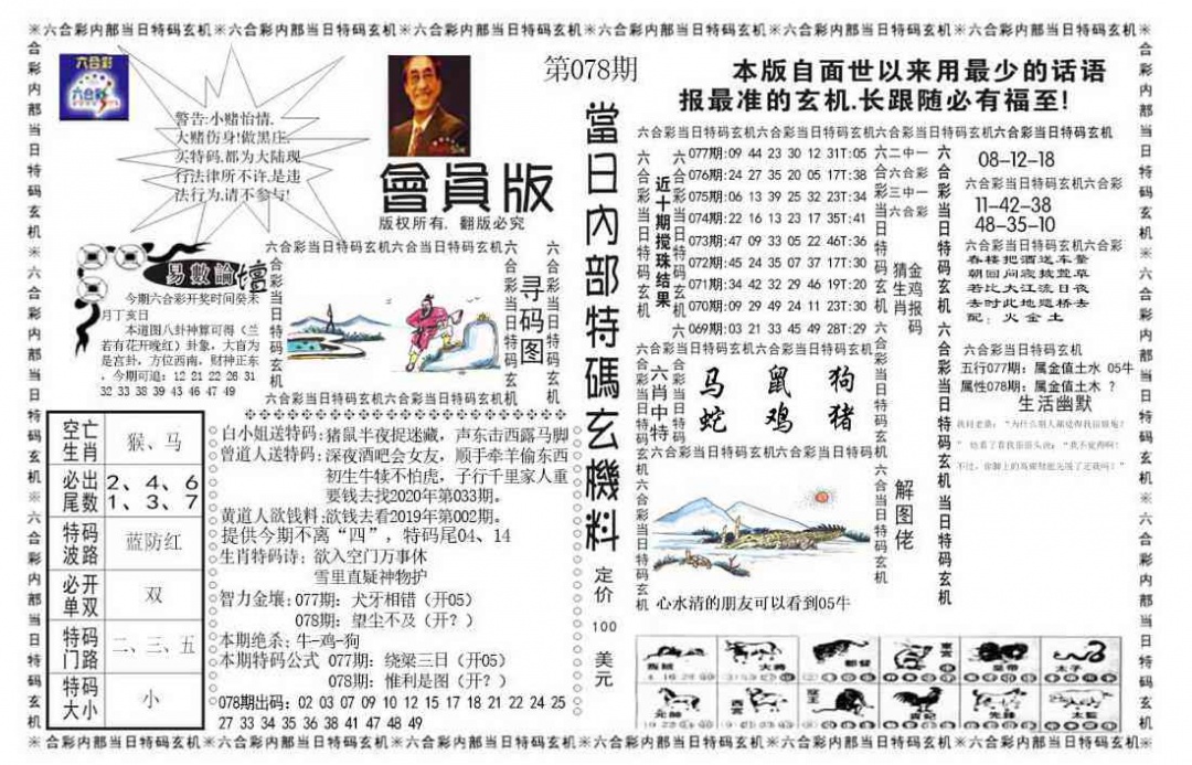 六合彩078期当日特码玄机报