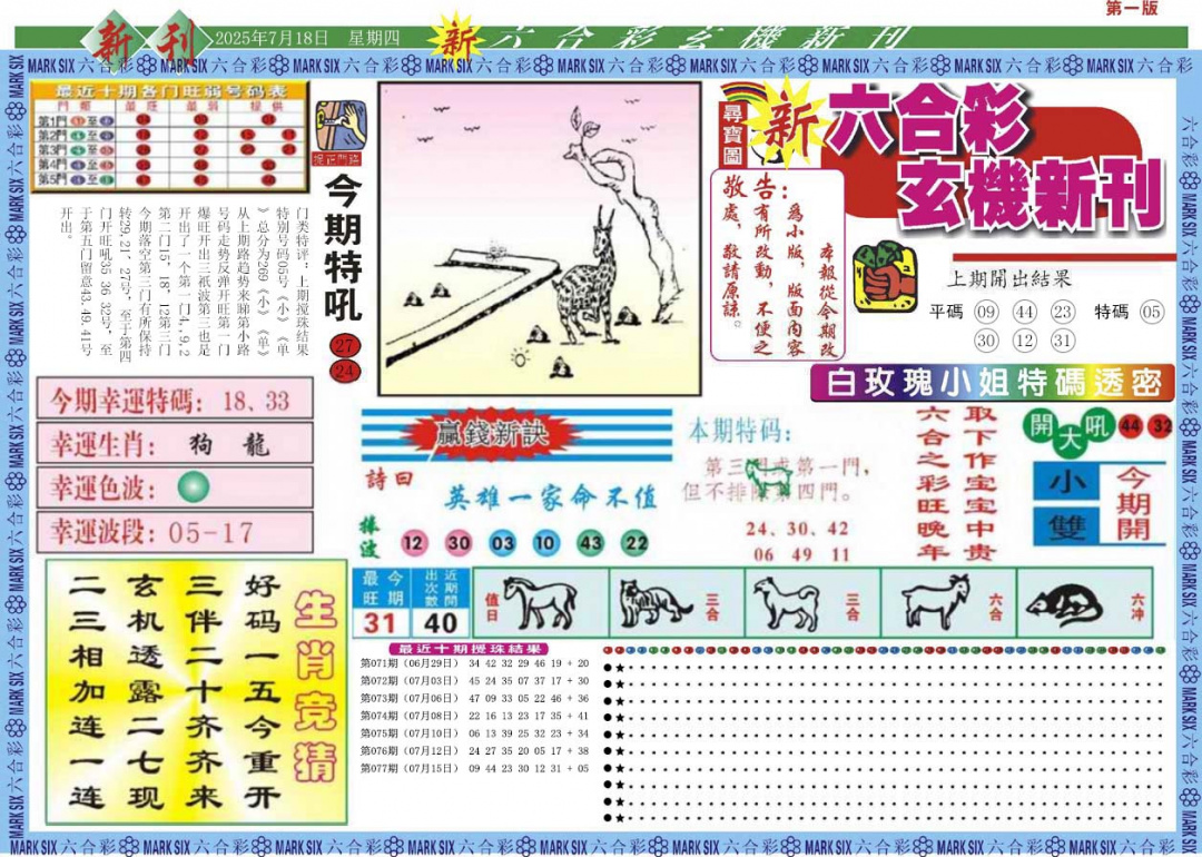 六合彩078期新六合彩特码新刊A