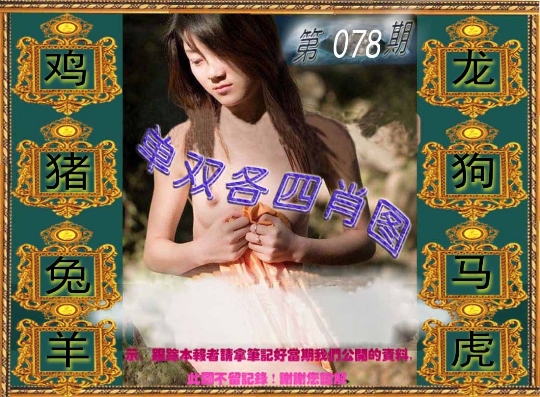 六合彩078期单双各四肖图