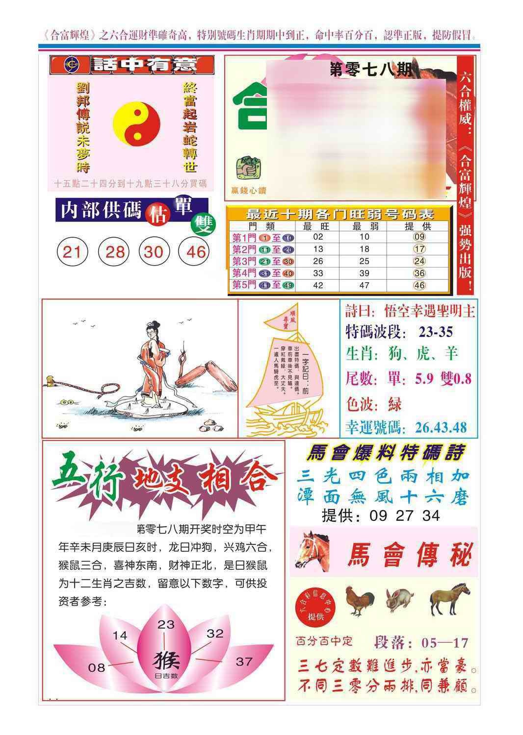 六合彩078期合富辉煌(新图)