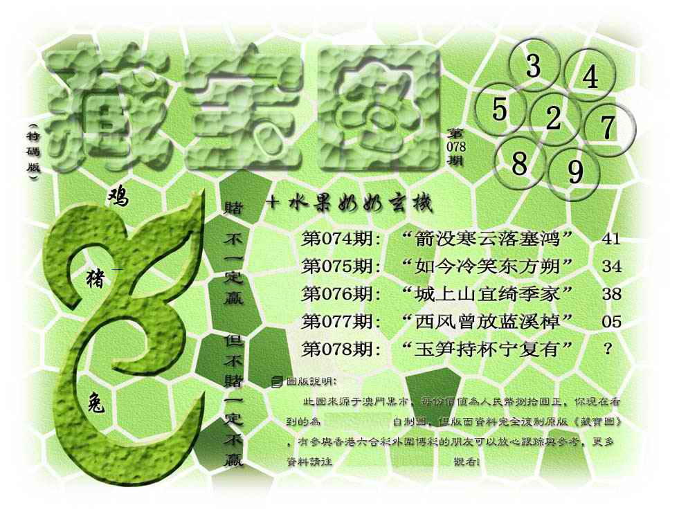 六合彩078期藏宝图(正版)