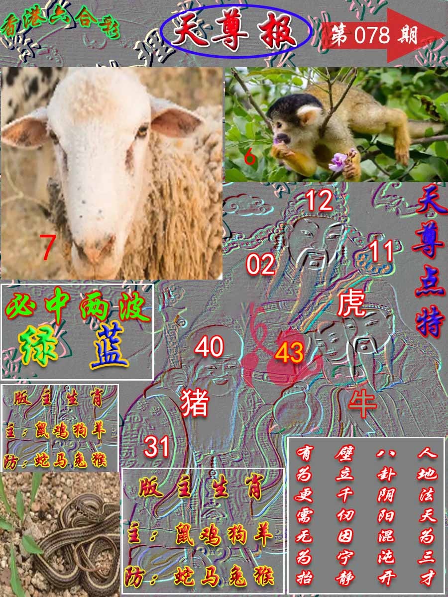 六合彩078期天尊报