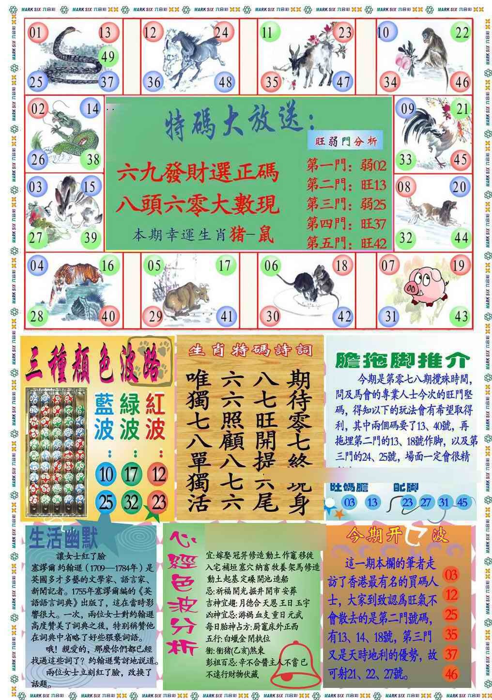 六合彩078期马经心经B(新图推荐)