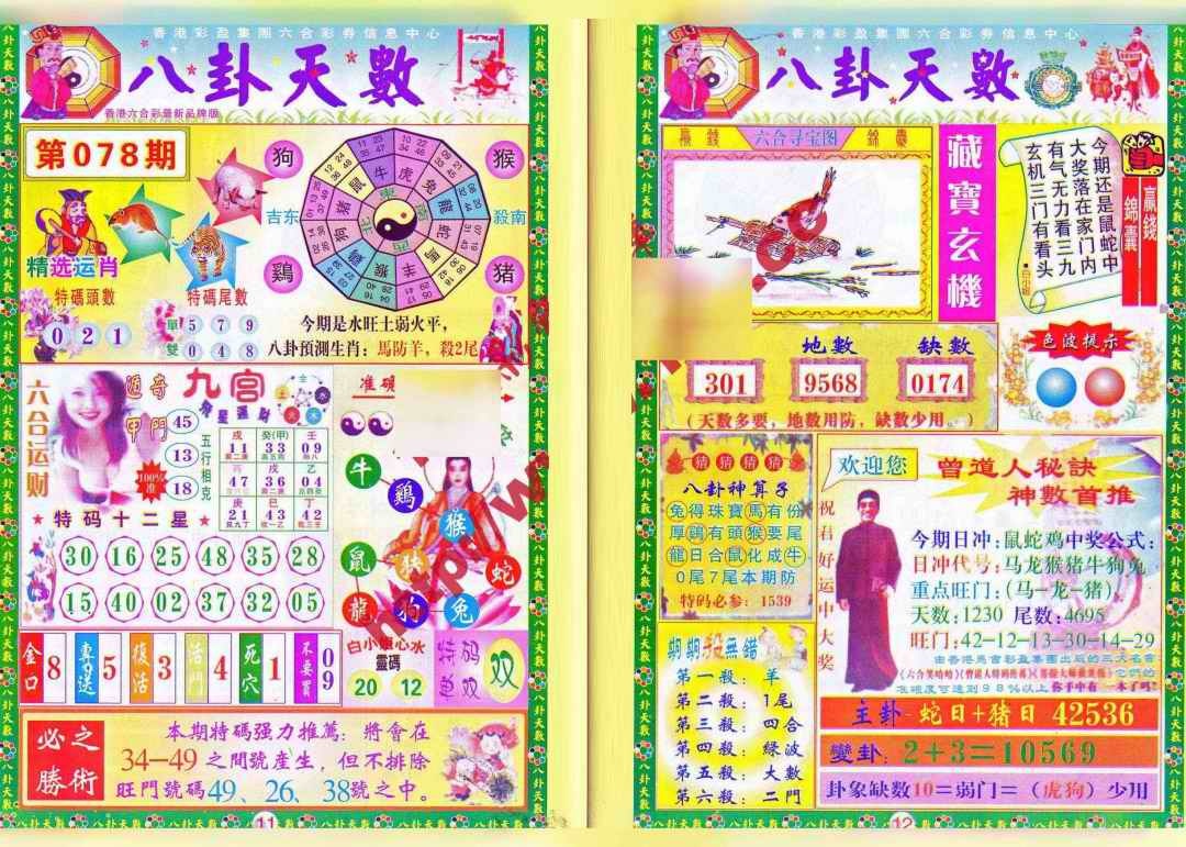 六合彩078期八卦天数