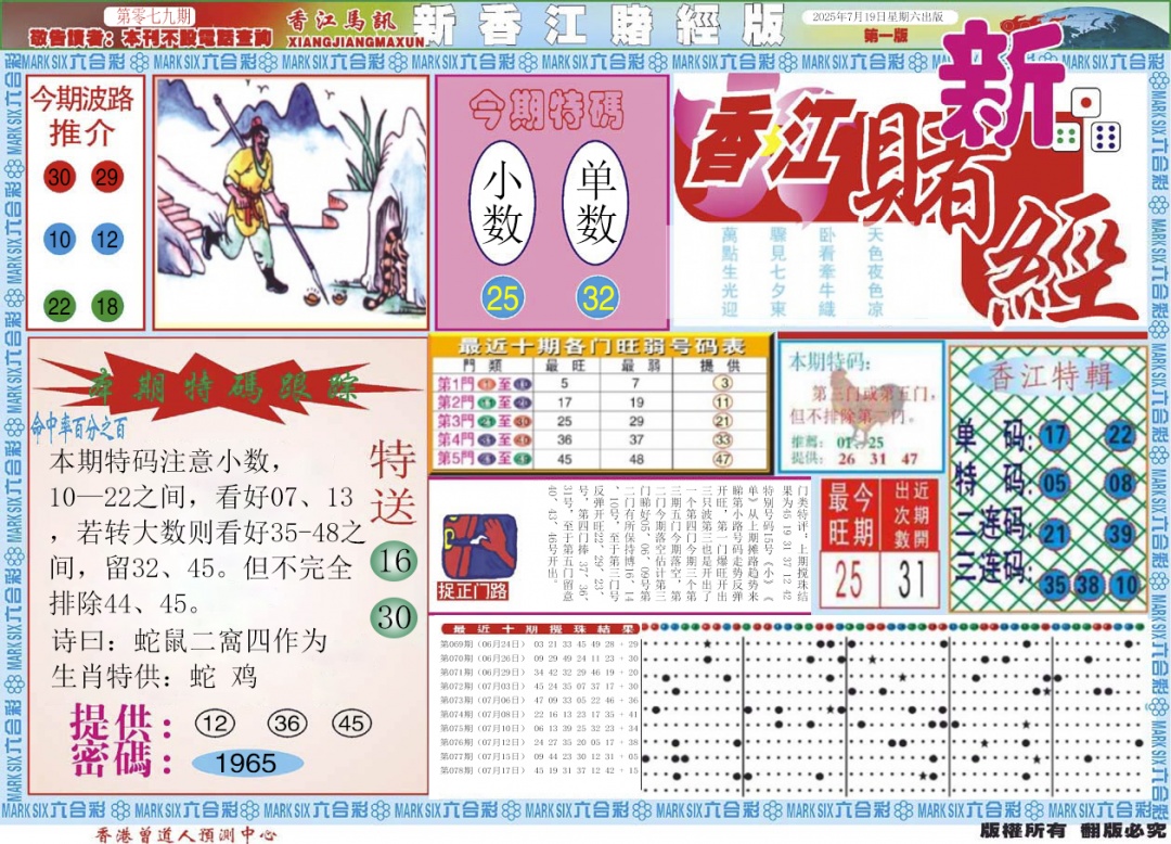 六合彩079期新香江赌经A
