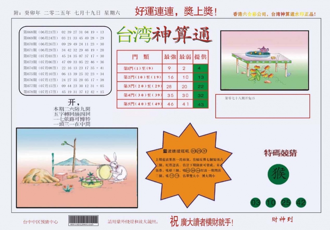 六合彩079期4-台湾神算