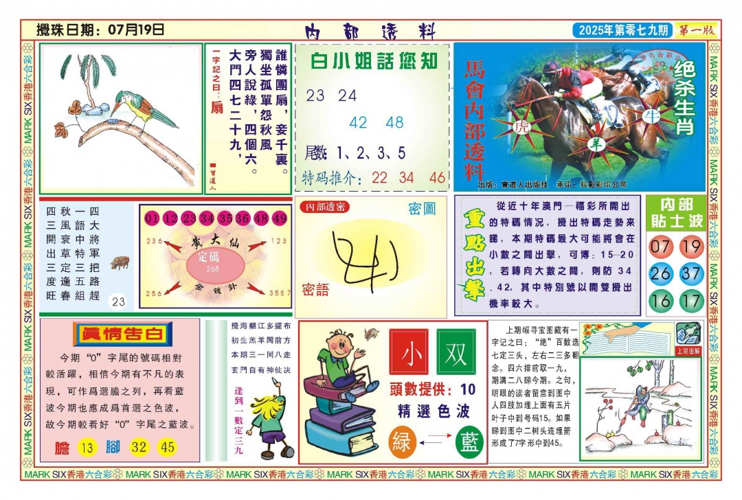 六合彩079期内部透料A(新图)