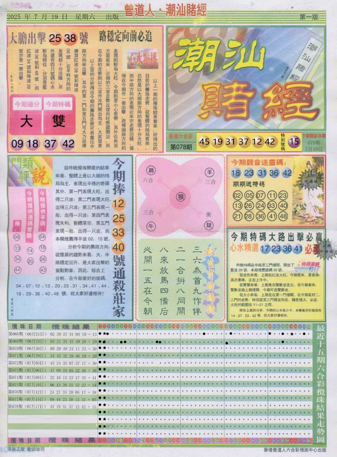 六合彩079期潮汕赌经A