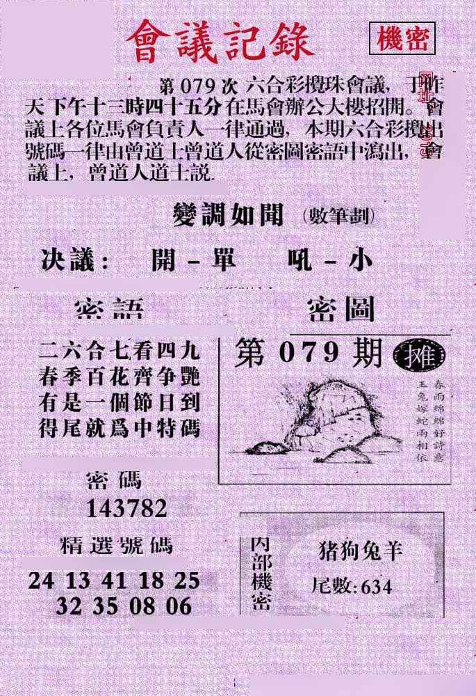 六合彩079期会议记录