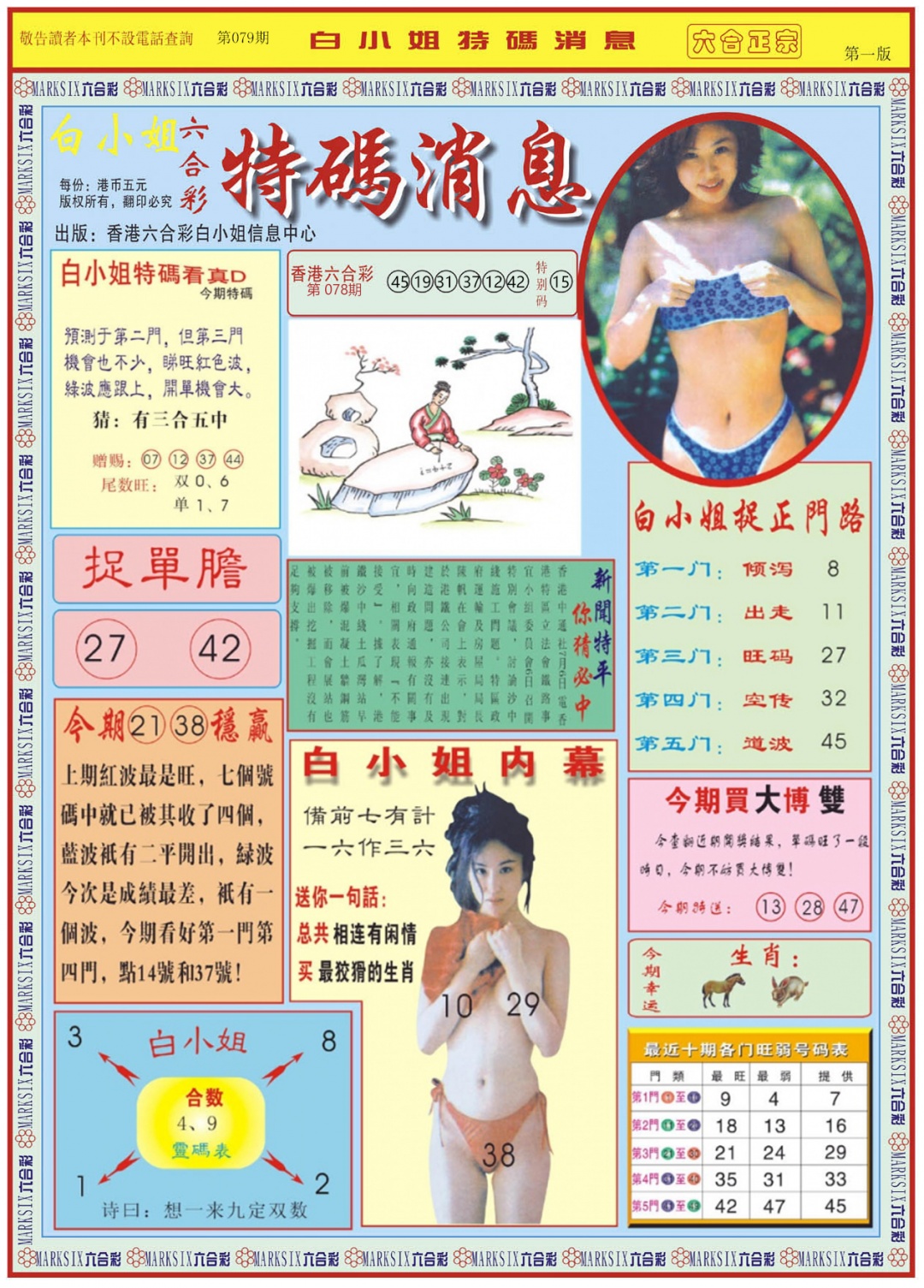 六合彩079期白小姐特码消息A
