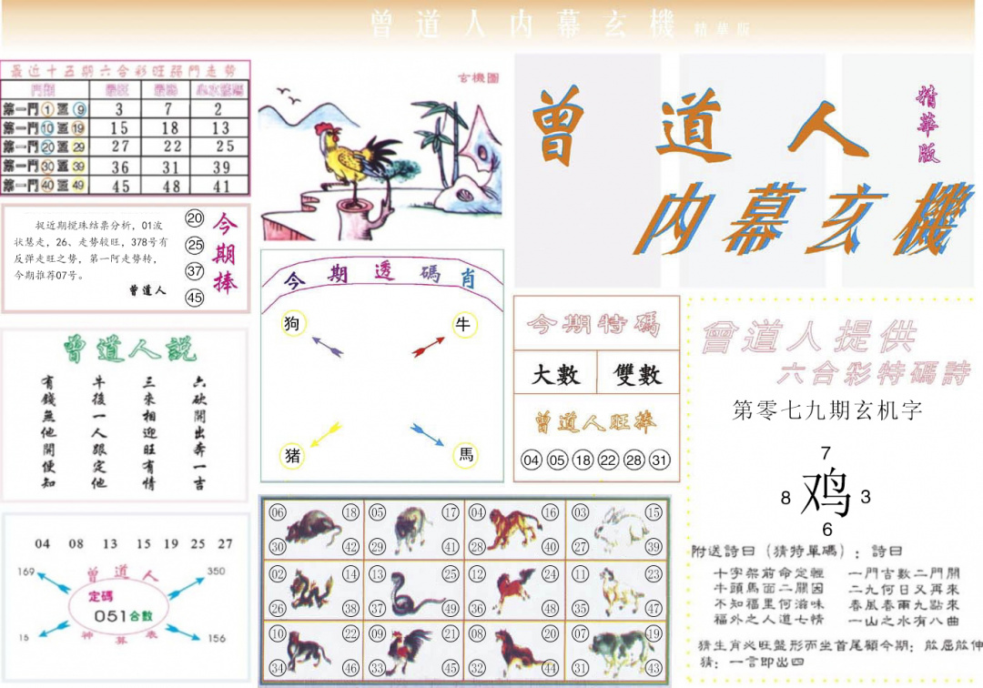 六合彩079期曾道人内幕精华版