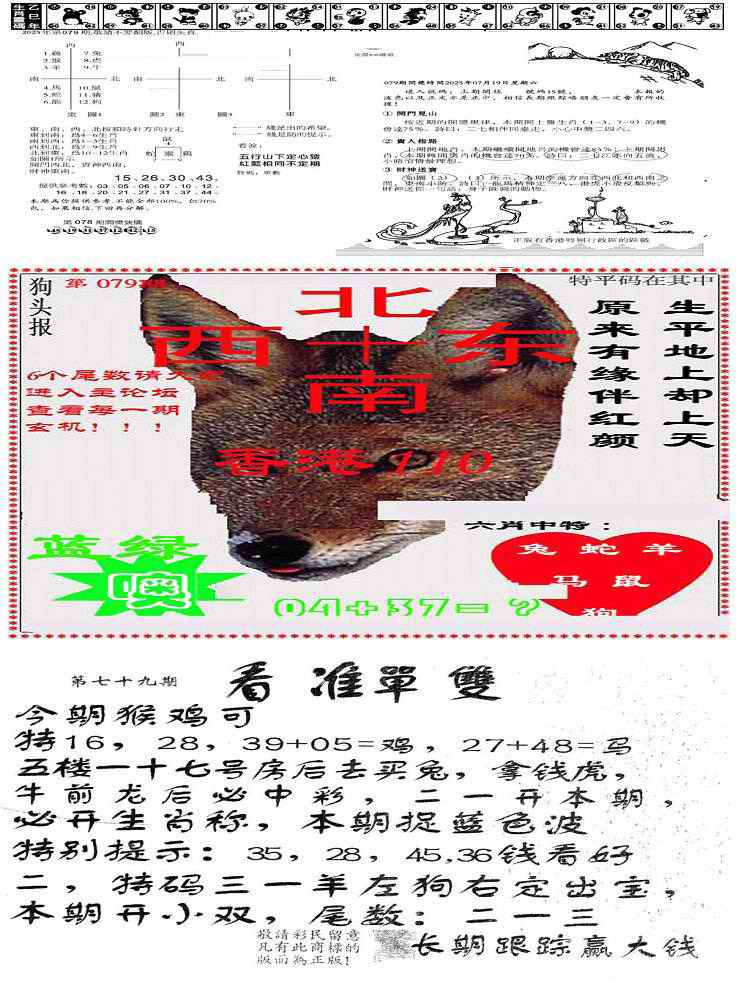 六合彩079期特码内幕B