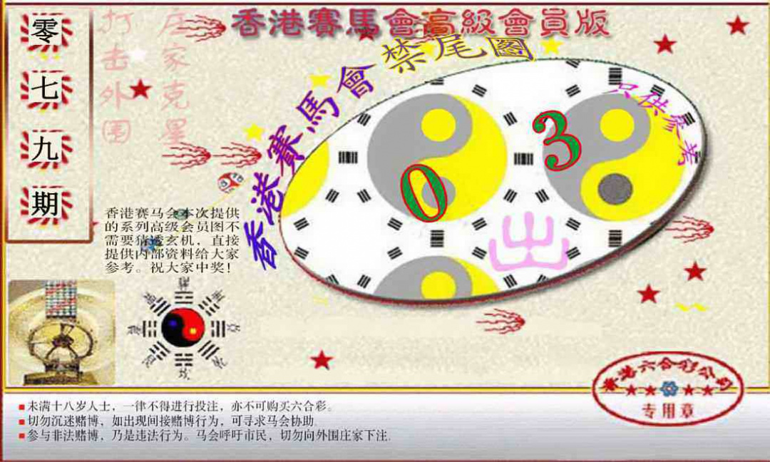 六合彩079期赛马会高级禁尾图(新）
