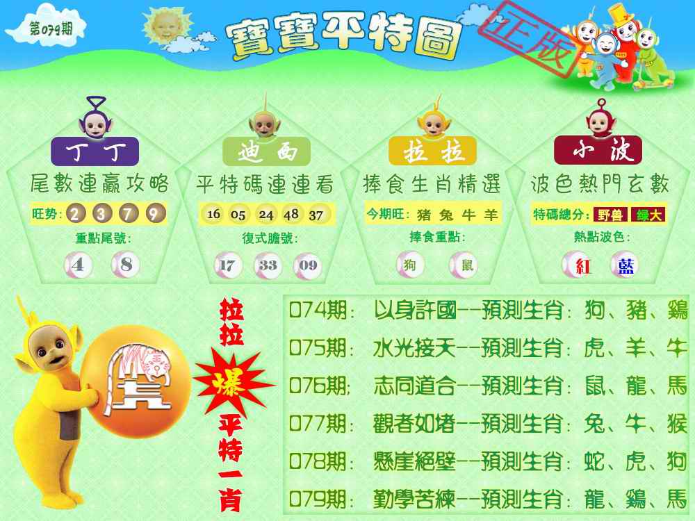 六合彩079期宝宝平特图（热）
