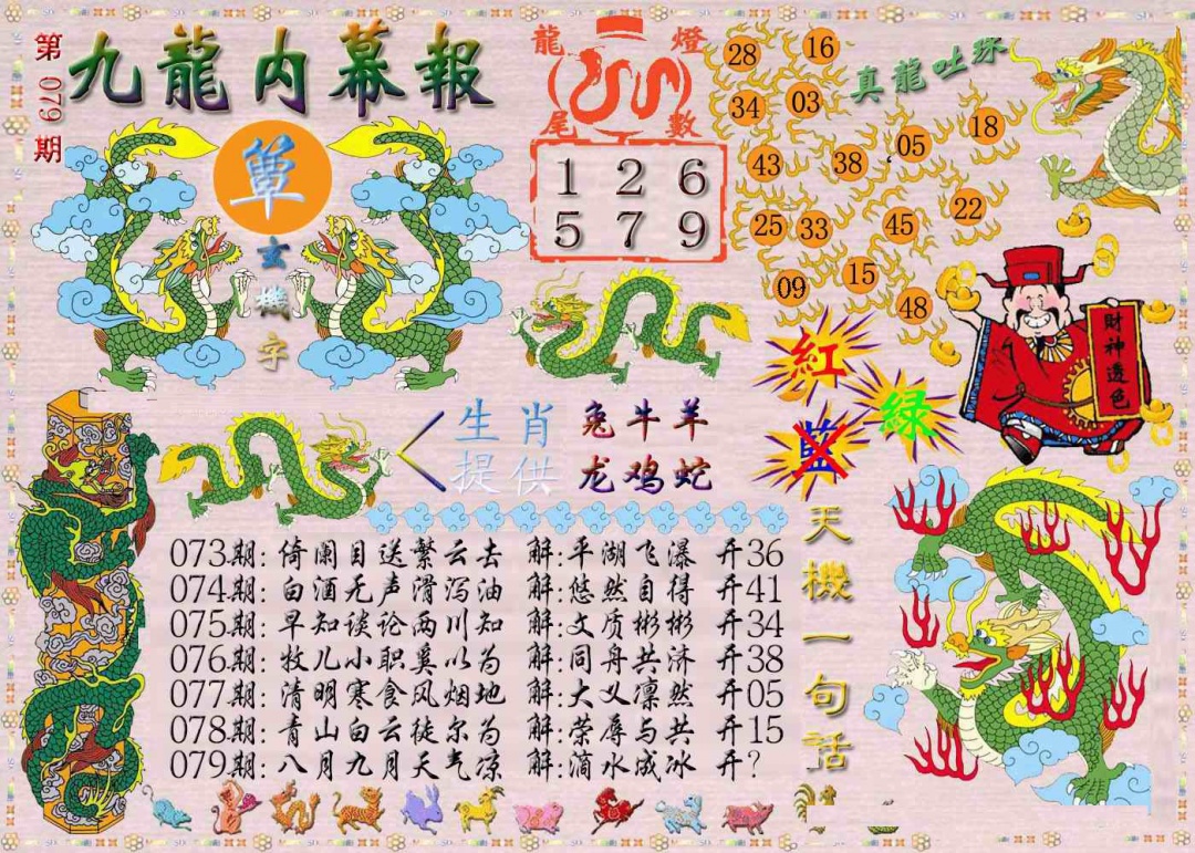 六合彩079期九龙内幕报