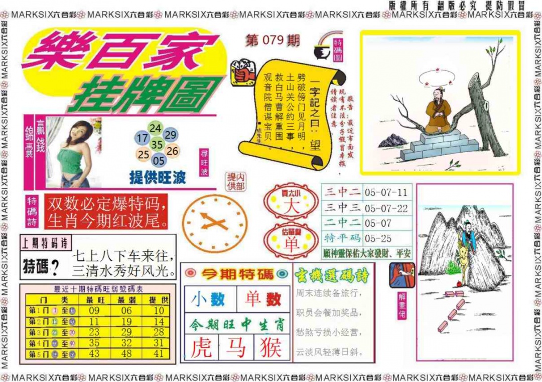 六合彩079期乐百家挂牌图记录