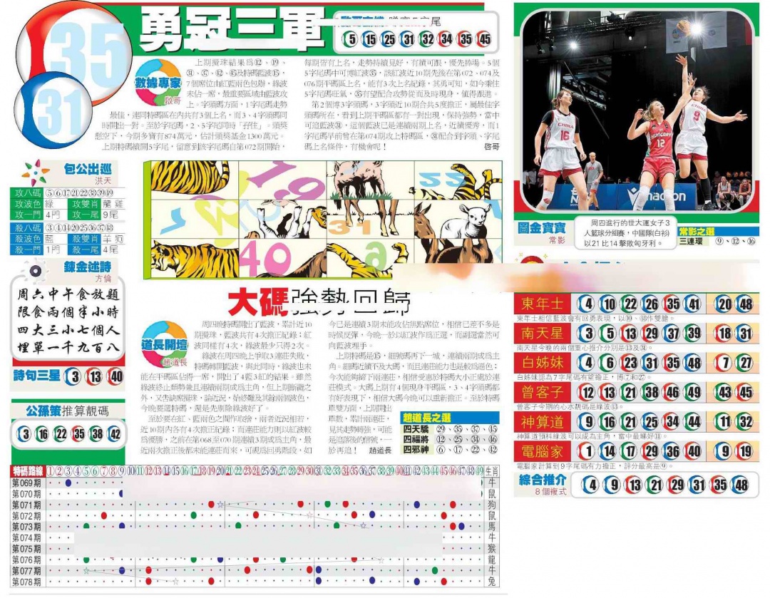 六合彩079期香港商报B