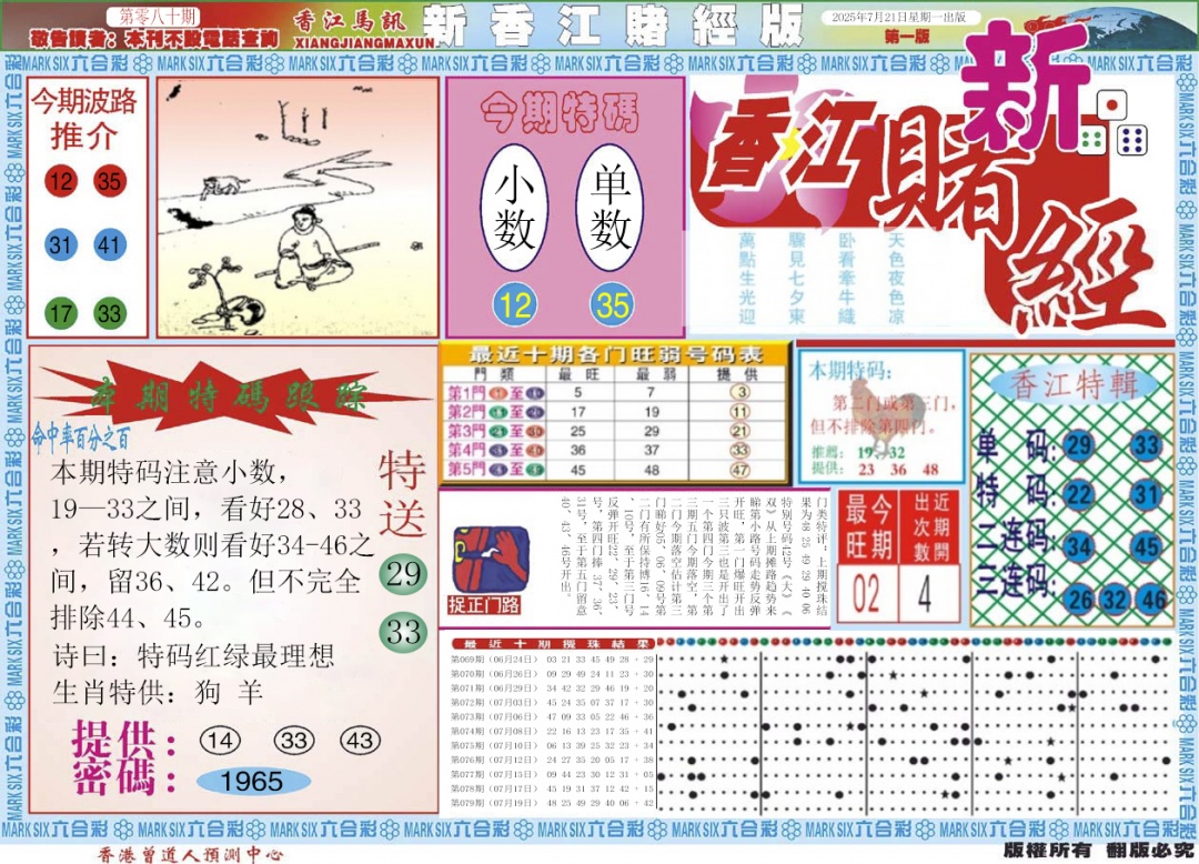 六合彩080期新香江赌经A