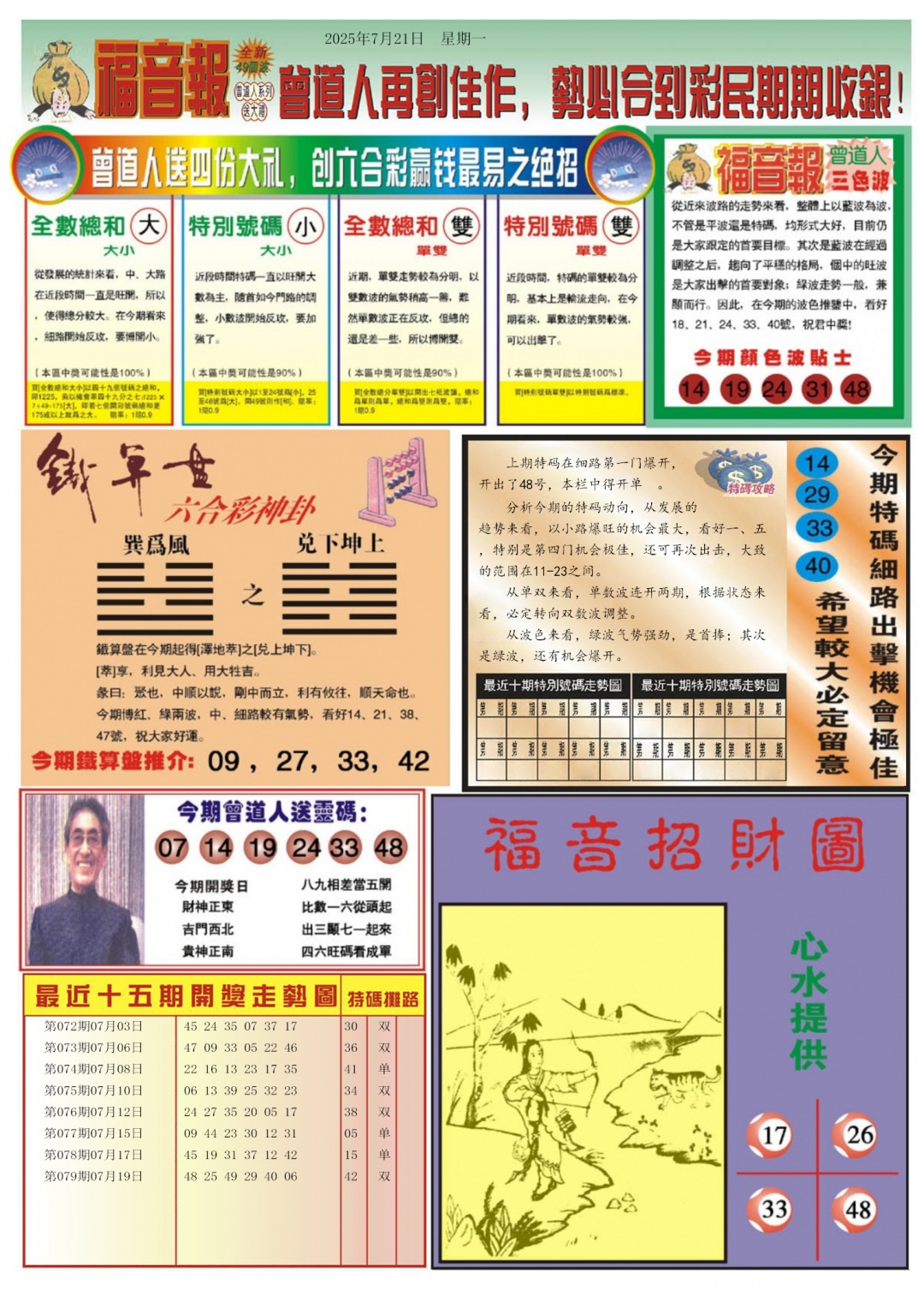 六合彩080期福音报B