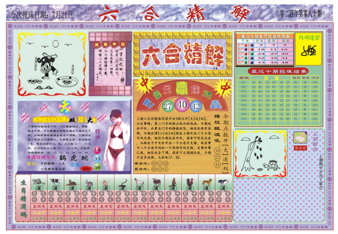六合彩080期六合精解A