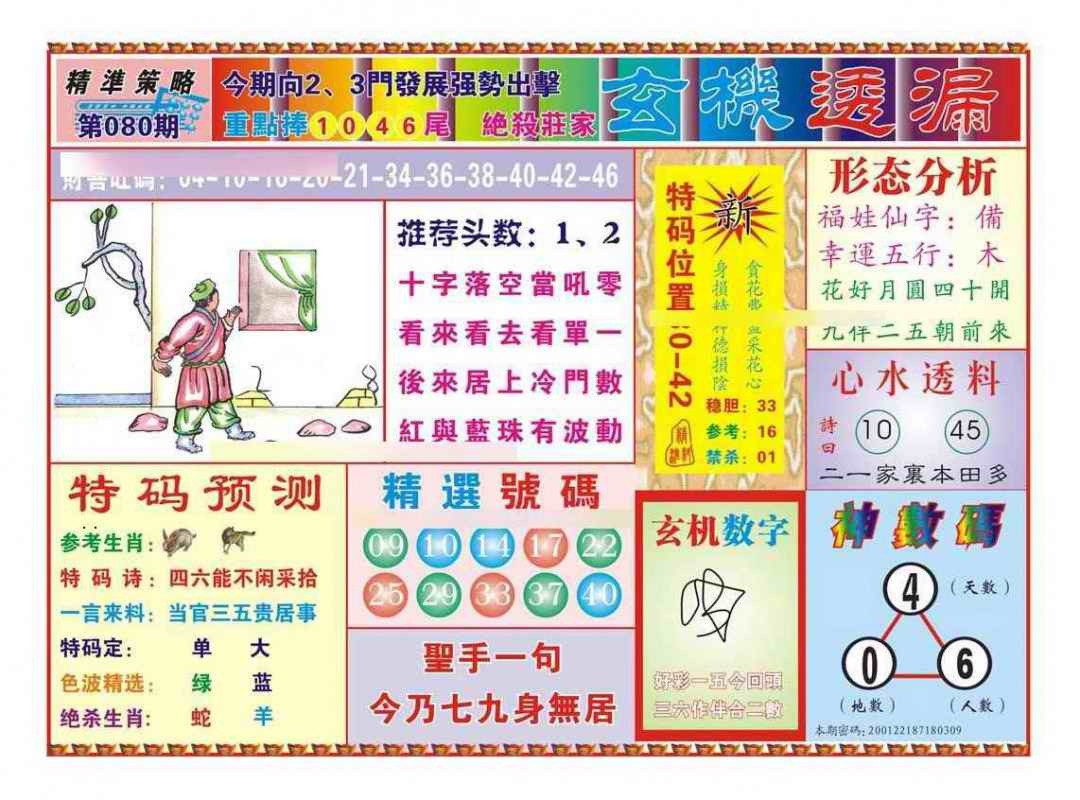 六合彩080期玄机透漏（新图）