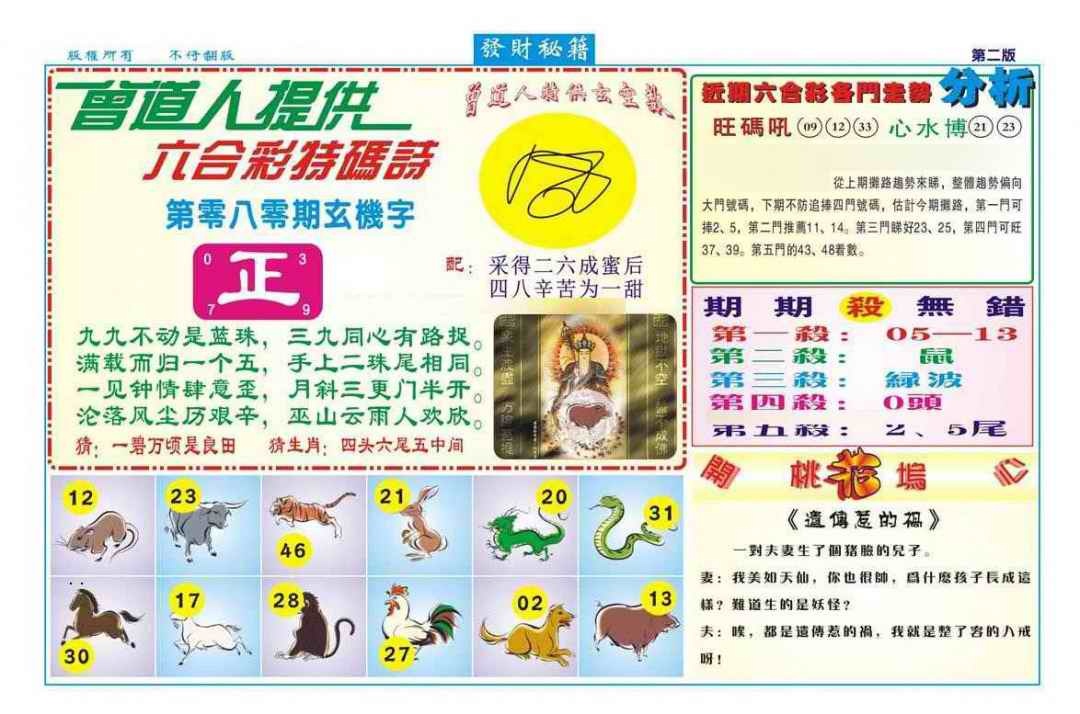 六合彩080期发财秘籍B（新图）