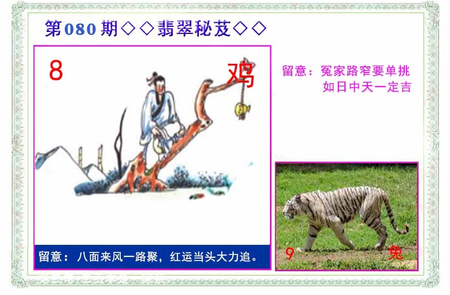 六合彩080期翡翠报