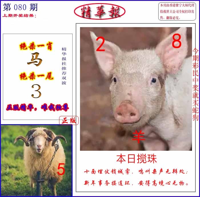 六合彩080期新精华报报