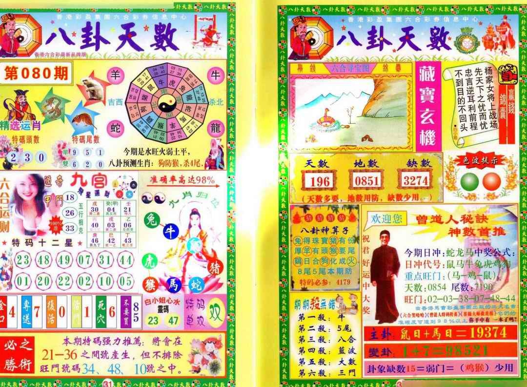 六合彩080期八卦天数